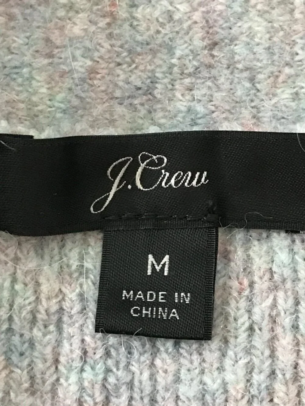 J. Crew Cardigan Women M Gray Button Up Pocket Nylon Wool Alpaca Long Sleeve